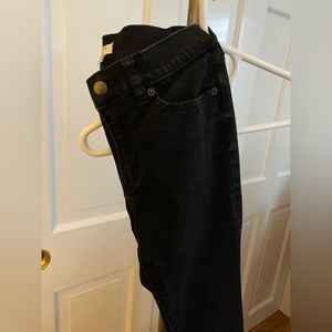 J. Crew Stretch Skinny Jeans, Black, Size 25